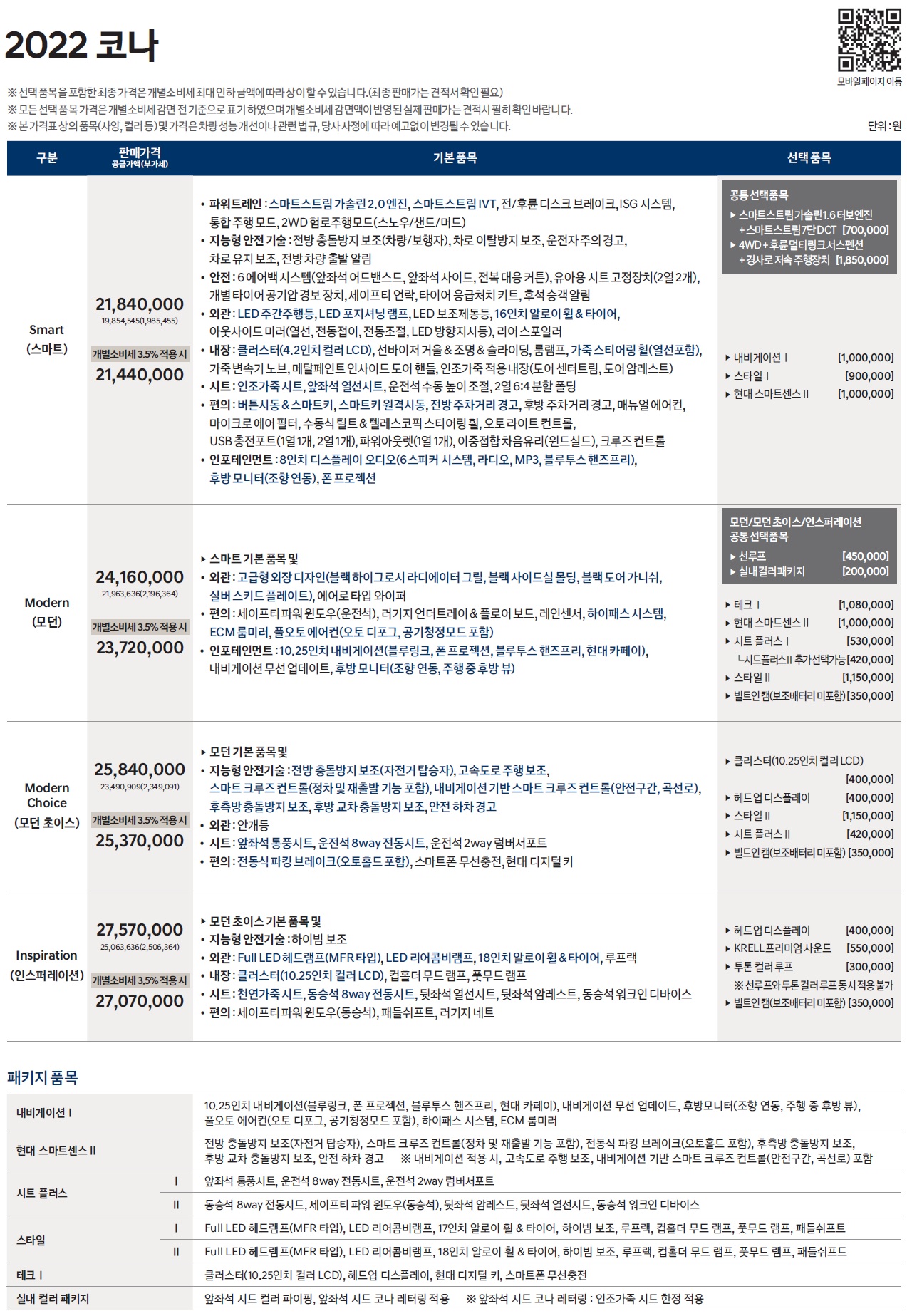코나 가격표 - 2022년형 (2022년 04월) -1.jpg
