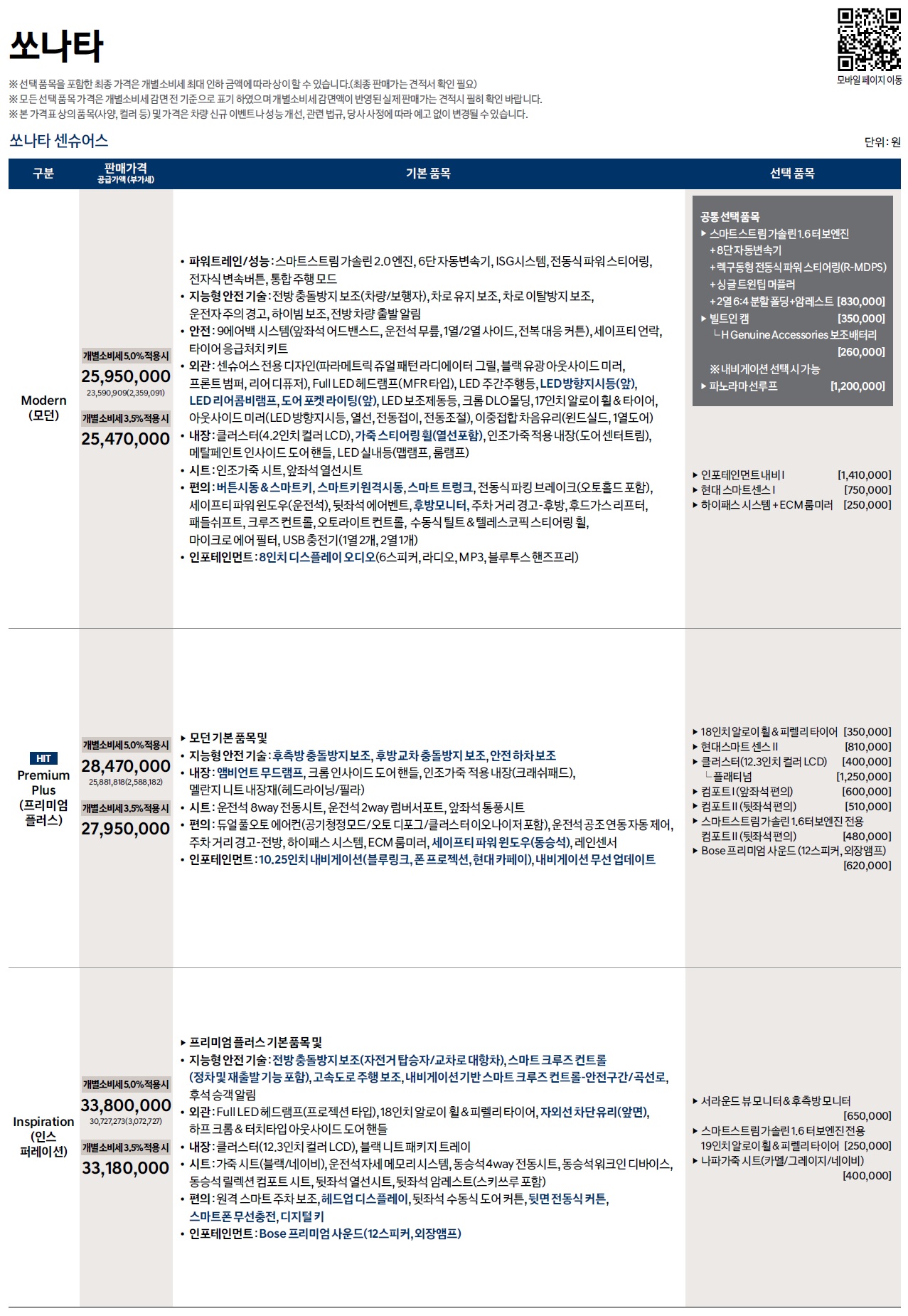 쏘나타 가격표 - 2022년 07월 (2023년형) -1.jpg