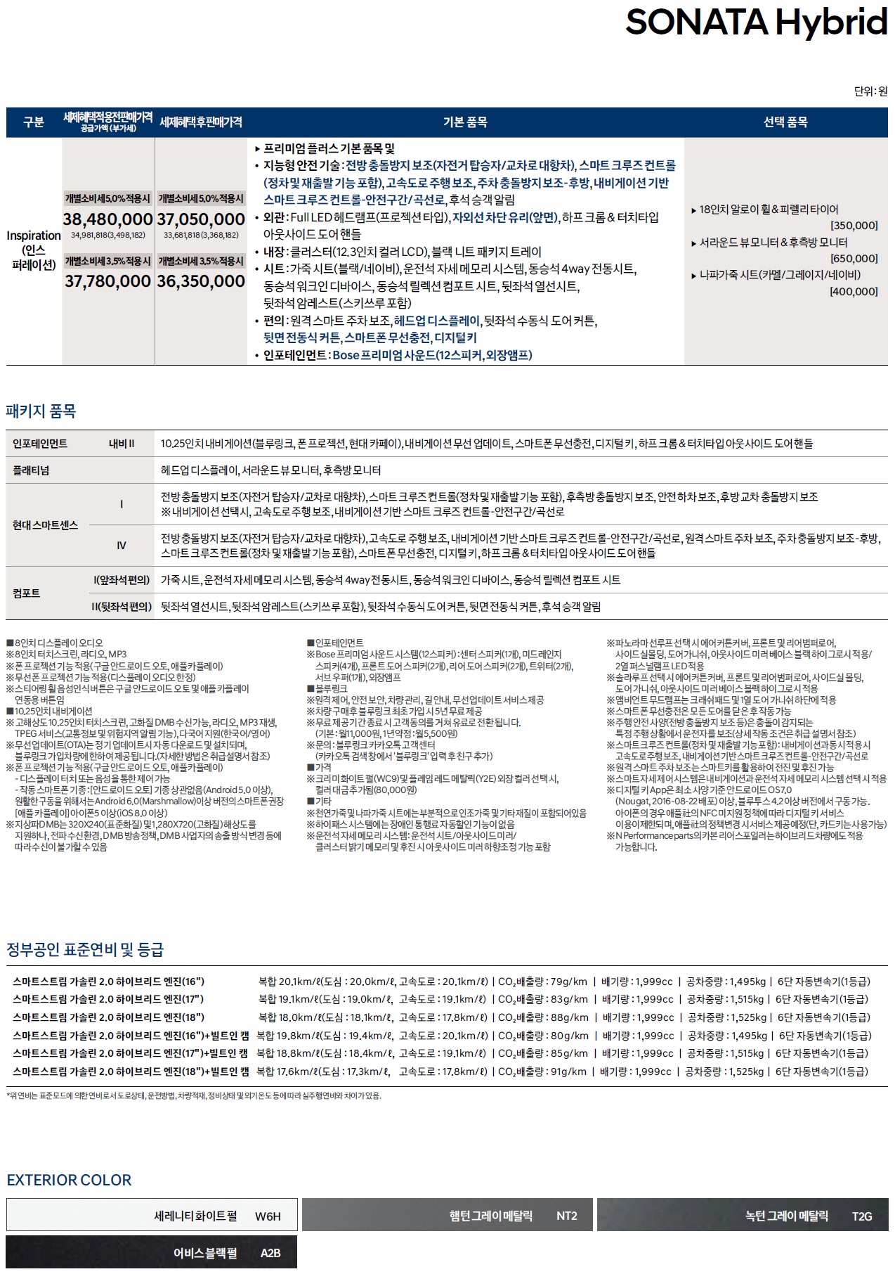 쏘나타 하이브리드 가격표 - 2022년 07월 (2023년형) -2.jpg